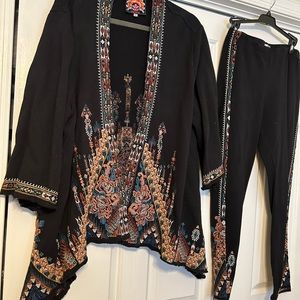 Great Johnny Was set - cotton open jacket XXL & leggings XL perfect for travel!